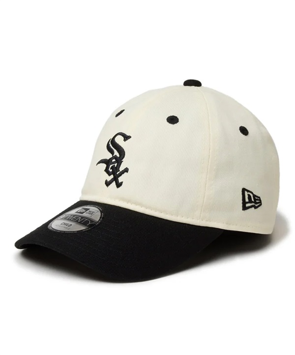 NEW ERA ニューエラ キャップ 帽子 キッズ Child 9TWENTY MLB 2-Tone シカゴ・ホワイトソックス クローム ブラックバイザー 14325292