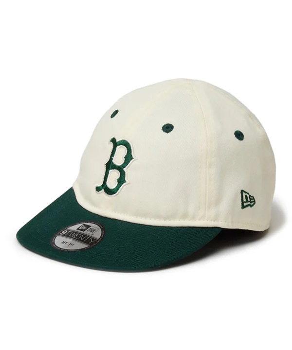 NEW ERA ニューエラ キャップ 帽子 キッズ My 1st 9TWENTY MLB 2-Tone ボストン・レッドソックス クローム ダークグリーンバイザー 14325254