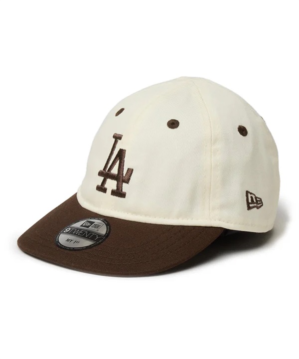 NEW ERA ニューエラ キャップ 帽子 キッズ My 1st 9TWENTY MLB 2-Tone ロサンゼルス・ドジャース クローム ブラウンバイザー 14325252