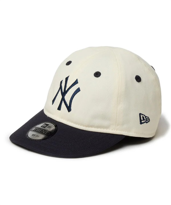 NEW ERA ニューエラ キャップ 帽子 キッズ My 1st 9TWENTY MLB 2-Tone ニューヨーク・ヤンキース クローム ネイビーバイザー 14325251