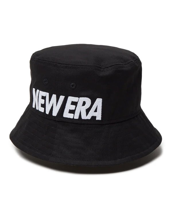 NEW ERA ニューエラ ハット 帽子 キッズ Kid's バケット01 Essential エッセンシャル チェーンステッチ ワードマークロゴ ブラック 14325277