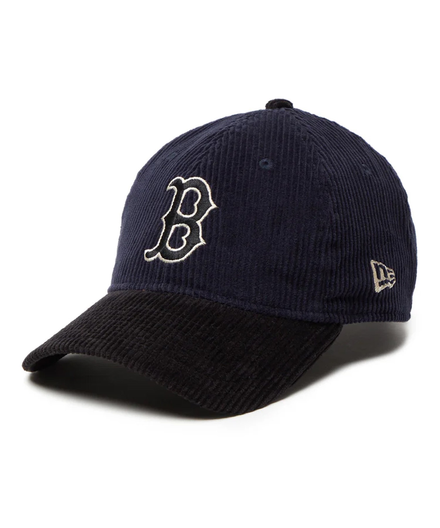 NEW ERA ニューエラ キャップ 帽子 9TWENTY MLB Corduroy コーデュロイ ボストン・レッドソックス ネイビー ブラックバイザー 14307653(NV/BK-FREE)