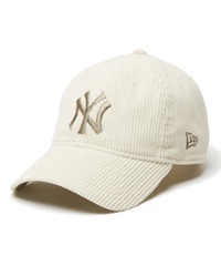 NEW ERA ニューエラ キャップ 帽子 9TWENTY MLB Corduroy コーデュロイ ニューヨーク・ヤンキース アイボリー 14307650(BR-FREE)