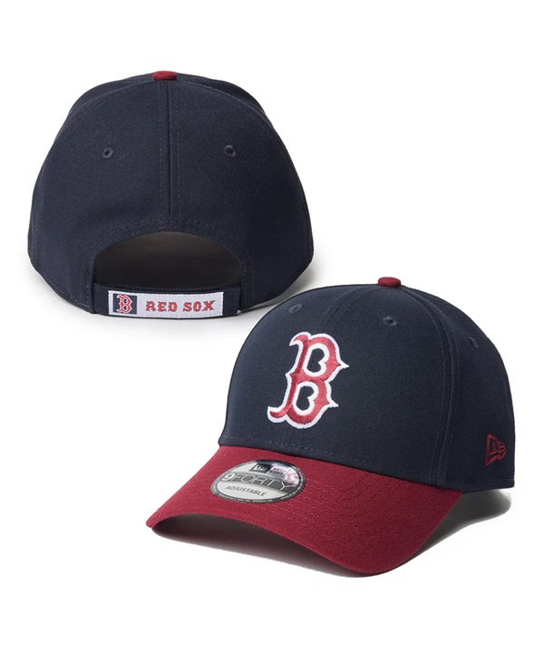 NEW ERA ニューエラ キャップ 帽子 9FORTY MLB Color Custom ボストン・レッドソックス ネイビー カーディナルバイザー 14307471