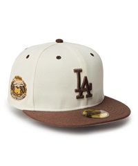 NEW ERA ニューエラ キャップ 帽子 59FIFTY MLB Wool Visor ロサンゼルス・ドジャース クローム ブラウンバイザー 14307679