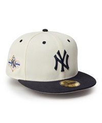 NEW ERA ニューエラ キャップ 帽子 59FIFTY MLB Wool Visor ニューヨーク・ヤンキース クローム ネイビーバイザー 14307678