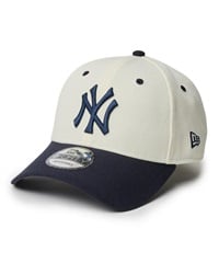 NEW ERA ニューエラ キャップ 帽子 9FORTY MLB Wool Visor ニューヨーク・ヤンキース クローム ネイビーバイザー 14307526(BR/NV-FREE)