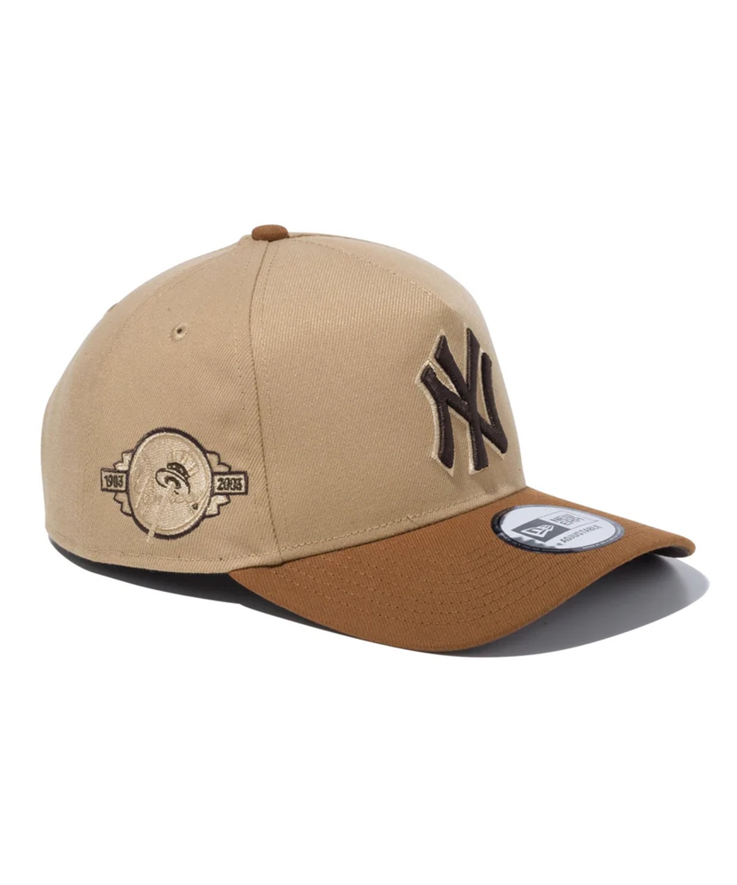 NEW ERA ニューエラ キャップ 帽子 9FORTY A-Frame Iced Latte ニューヨーク・ヤンキース キャメル  トーステッドピーナッツバイザー 14109754 キャップ｜ムラサキスポーツオンラインストア 通販