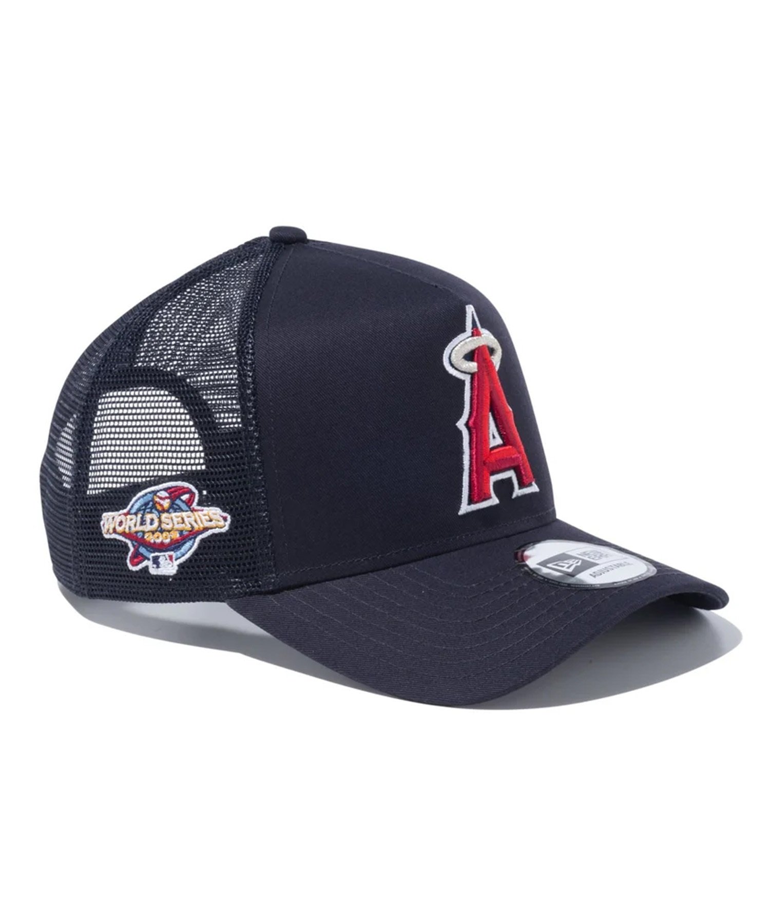 NEW ERA ニューエラ キャップ 帽子 9FORTY A-Frame トラッカー MLB Side Patch ロサンゼルス・エンゼルス ネイビー 14109715(NVY-FREE)