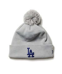 NEW ERA ニューエラ ビーニー MLB  ロサンゼルス・ドジャース ポンポンニット リブ POM PON KNIT 14312115(LGRY-ONE)