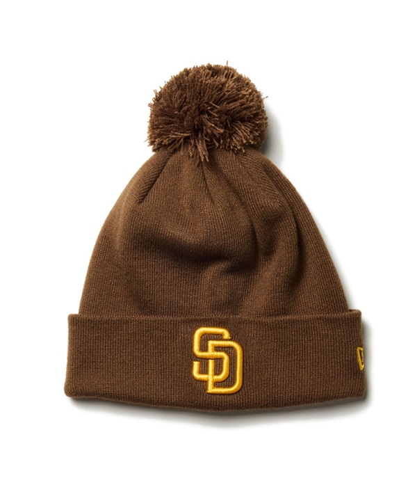 NEW ERA ニューエラ ビーニー MLB  サンディエゴ・パドレス ポンポンニット リブ POM PON KNIT 14312112