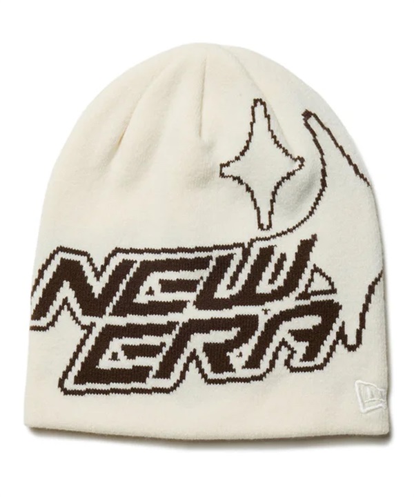 NEW ERA ニューエラ ビーニー ニットキャップ ニット帽 帽子 ベーシック ビーニー Sparkle Logo オフホワイト 14312233