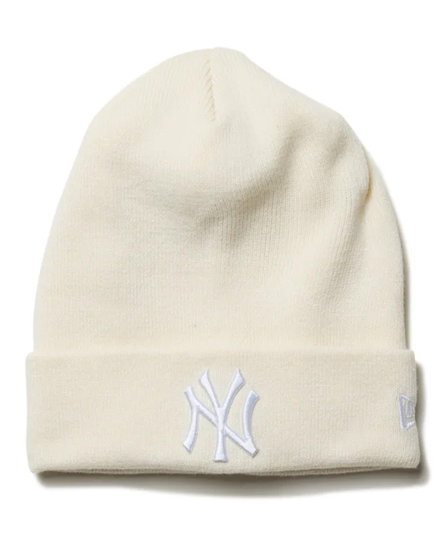 NEW ERA ニューエラ ビーニー ニットキャップ ニット帽 帽子 ベーシック カフニット New York Yankees ニューヨーク・ヤンキース  オフホワイト 14312197 ニット帽/ビーニー｜ムラサキスポーツオンラインストア 通販