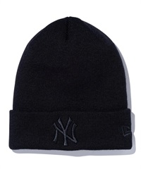 NEW ERA ニューエラ ビーニー ニットキャップ ニット帽 帽子 ベーシック カフニット New York Yankees ニューヨーク・ヤンキース ブラック 13751335(BLK-ONE)