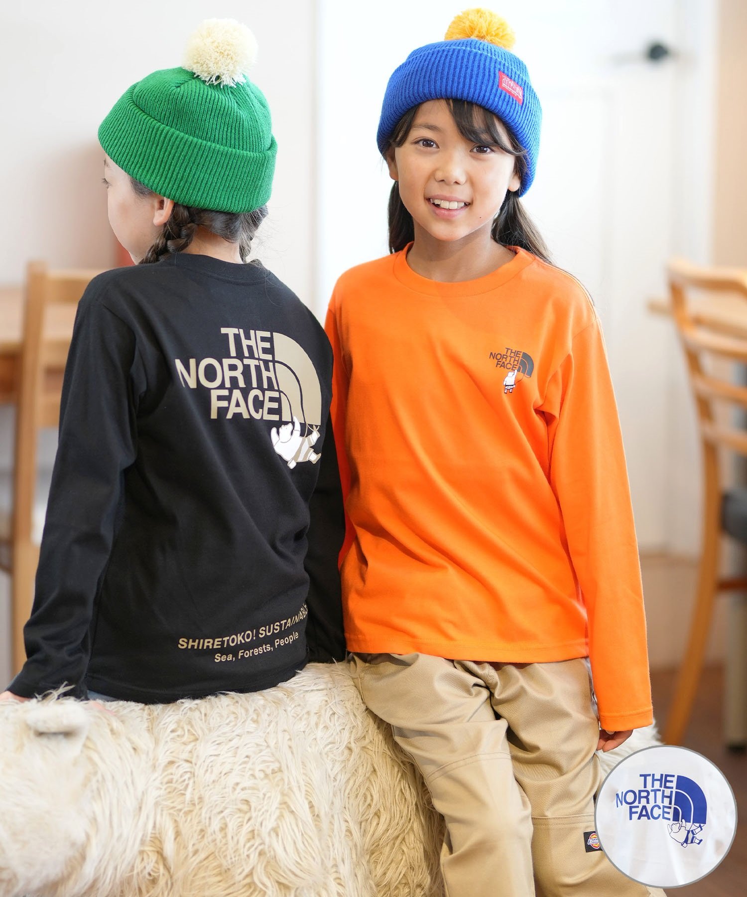 THE NORTH FACE ザ・ノース・フェイス 長袖 Tシャツ キッズ ロンT シレトコトコティー 知床トコさん NTJ82332ST