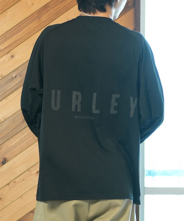 Hurley ハーレー 長袖 Tシャツ メンズ ファントム ブロック パーティー ロングスリーブ ティー ストレッチ 速乾 UVカット MCLS242009