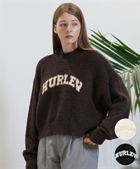 Hurley ハーレー ニット レディース クロップド丈 フラッフィー ハイネック セーター WCKT242007(WHT-FREE)