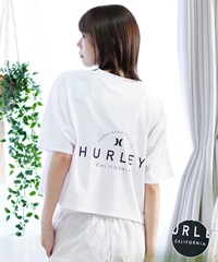 Hurley ハーレー ラッシュガード レディース 水陸両用 半袖 Tシャツ クロップド丈 UVカット WUT2421002(WHT-S)