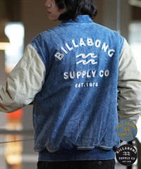 BILLABONG ビラボン アウター スタジャン メンズ デニムジャケット 洗い加工 中綿 バックロゴ BE012-753(BLU-M)