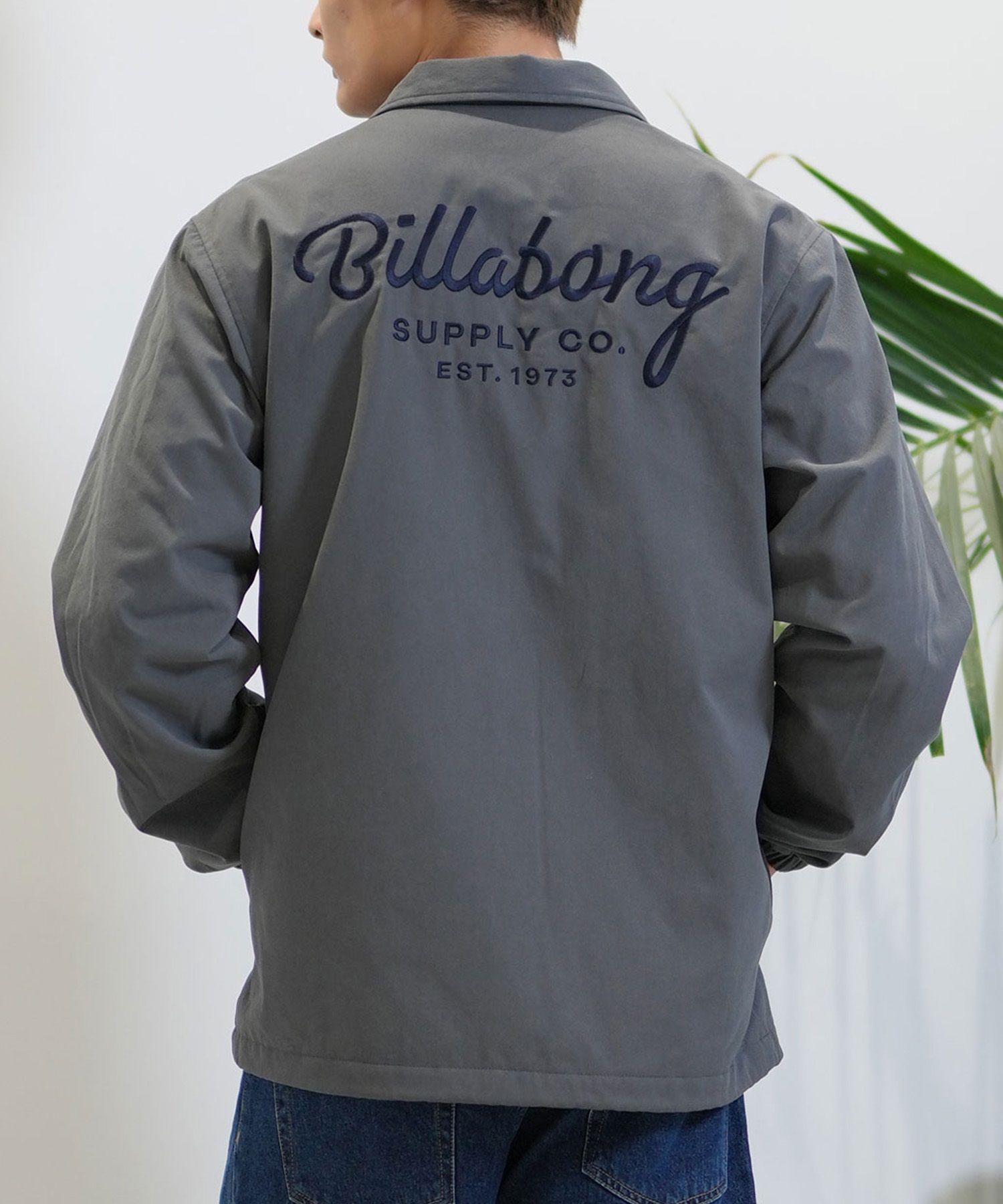 BILLABONG ビラボン アウター コーチジャケット メンズ バックロゴ 刺繍 BE012-750(GRY-M)