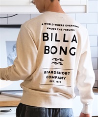 BILLABONG ビラボン トレーナー クルー メンズ スウェット バックプリント レギュラーフィット 裏毛 DECAF BE012-021