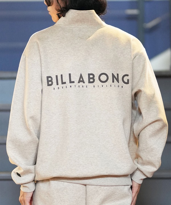 BILLABONG ビラボン トレーナー ハーフジップ メンズ スウェット バックプリント 撥水加工 セットアップ対応 BE012-016