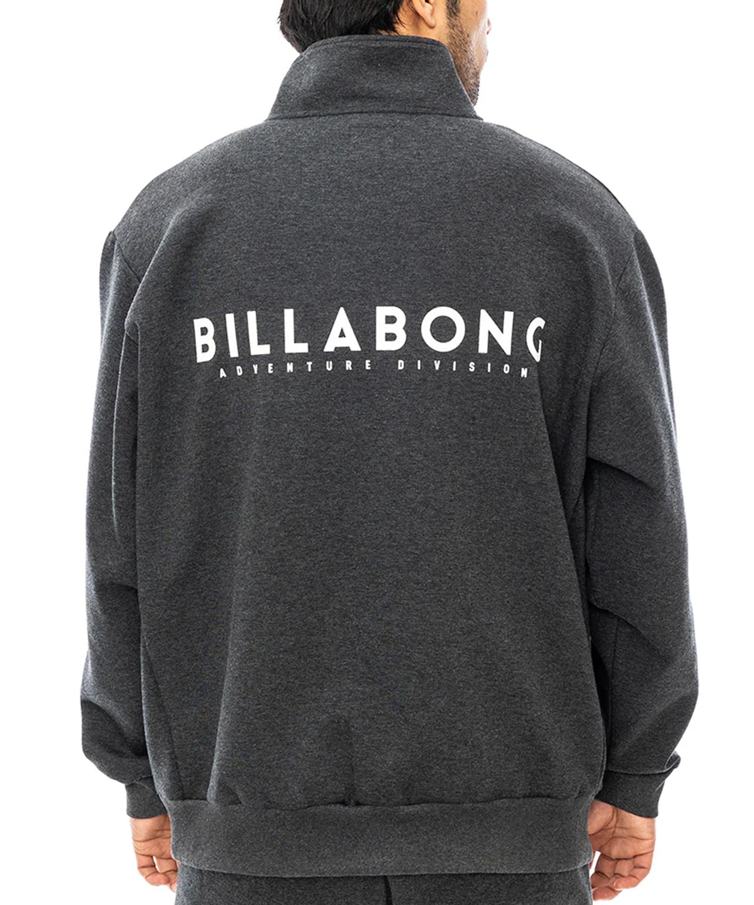 BILLABONG ビラボン トレーナー ハーフジップ メンズ スウェット バックプリント 撥水加工 セットアップ対応 BE012-016(BKH-M)