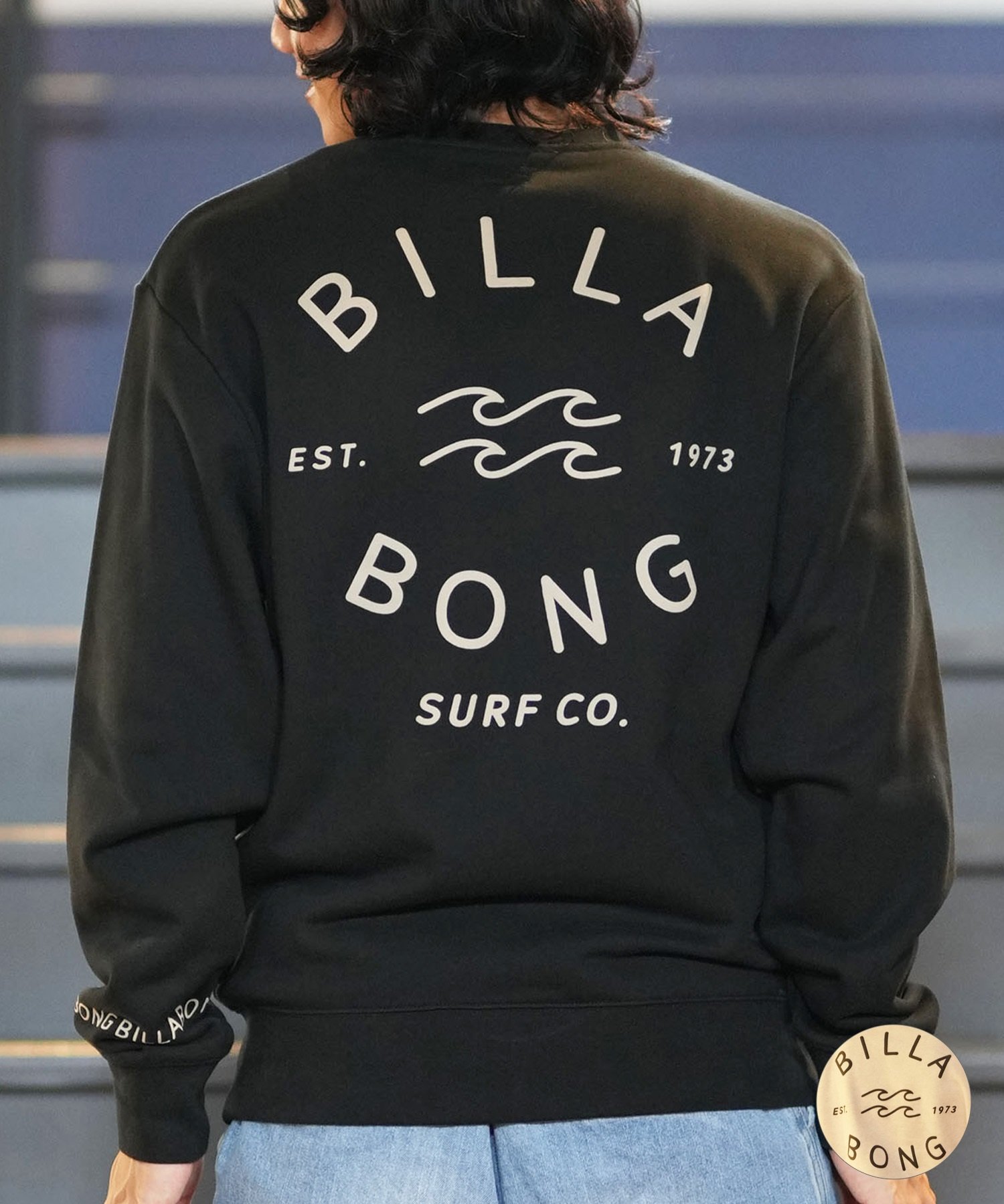 BILLABONG ビラボン トレーナー クルー メンズ スウェット バックプリント レギュラーフィット 裏毛 ONE TIME BE012-001(OAT-M)