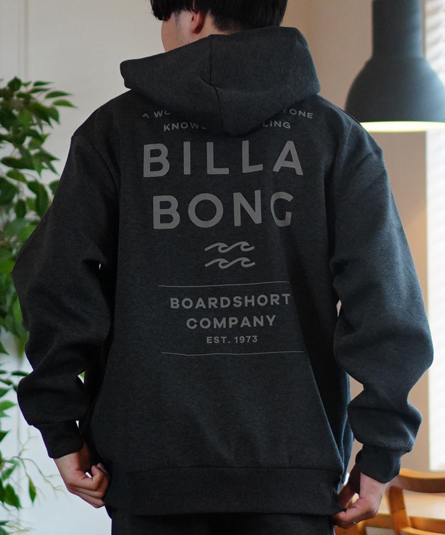 BILLABONG ビラボン パーカー プルオーバー メンズ スウェット フーディー バックプリント ストレッチ 撥水加工 セットアップ対応 BE012-022(BKH-M)