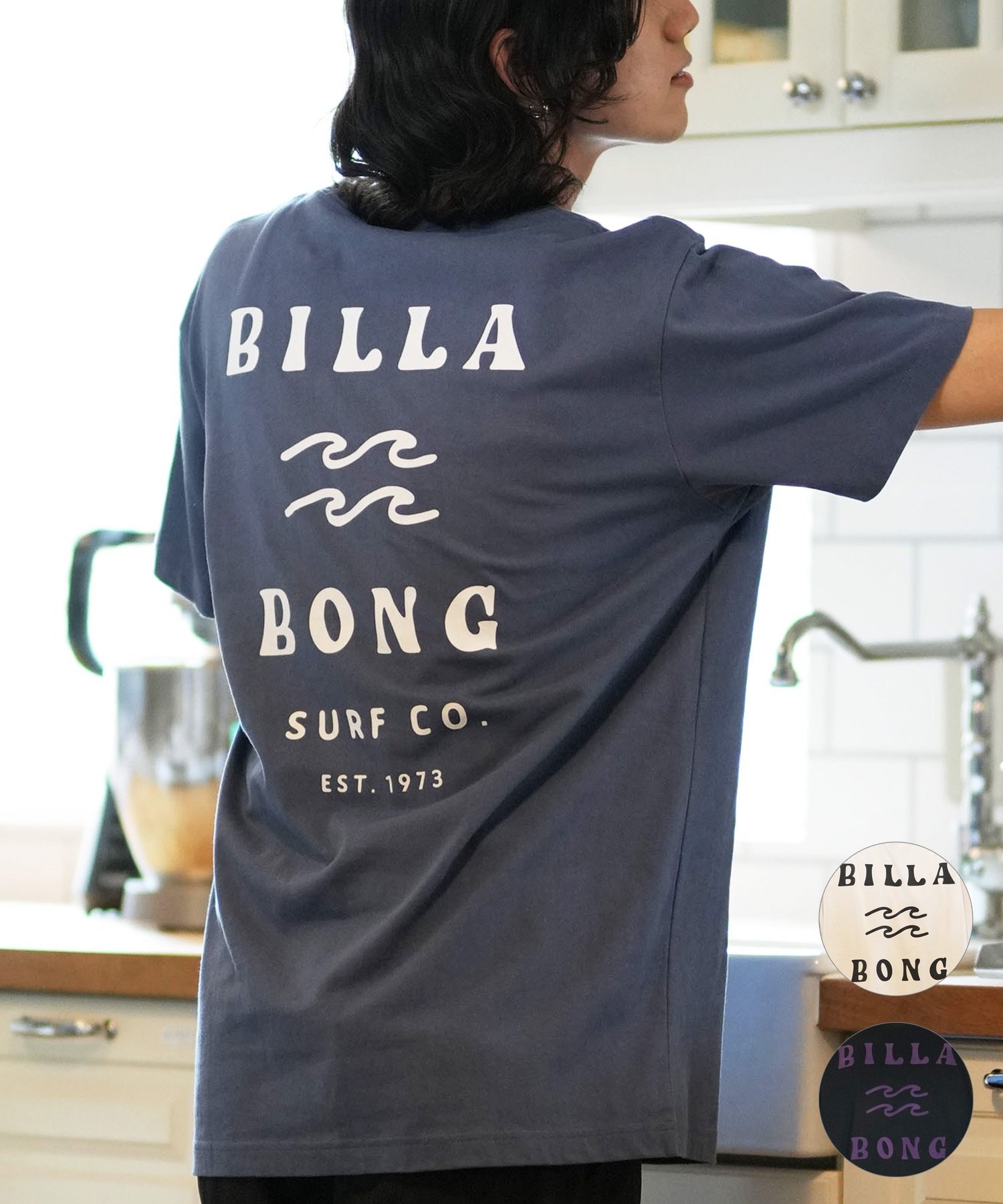 BILLABONG ビラボン 半袖 Tシャツ メンズ バックプリント レギュラーフィット ONE TIME BE012-200(SLB-M)