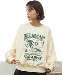 BILLABONG ビラボン トレーナー レディース クルーネック スウェット バックプリント ビッグシルエット 裏毛 BE014-007