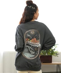 BILLABONG ビラボン トレーナー レディース クルーネック スウェット バックプリント ルーズシルエット 裏毛 BE014-002(BK2-M)