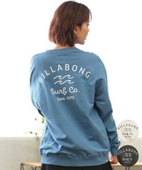 BILLABONG ビラボン トレーナー レディース クルーネック スウェット バックプリント ボーイフィット 裏毛 BE014-001