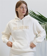 BILLABONG ビラボン パーカー プルオーバー レディース スウェット フーディー ケーブル柄 ルーズフィット 裏起毛 セットアップ対応 BE014-012