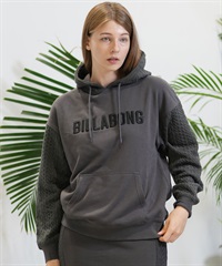 BILLABONG ビラボン パーカー プルオーバー レディース スウェット フーディー ケーブル柄 ルーズフィット 裏起毛 セットアップ対応 BE014-012