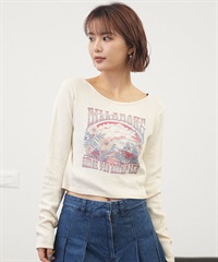 BILLABONG ビラボン 長袖 Tシャツ レディース ロンT ショート丈 ベビーフィット BE014-057(WCP-M)