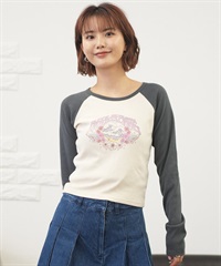 BILLABONG ビラボン 長袖 Tシャツ レディース ラグラン ロンT ショート丈 ベビーフィット BE014-056