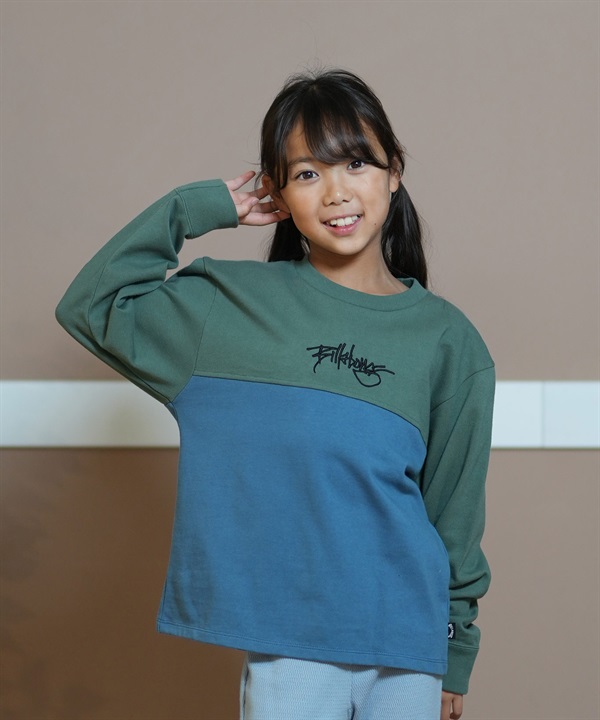 BILLABONG ビラボン Tシャツ キッズ 長袖 ロンT オールドロゴ 刺繍 Y2K BE016-053