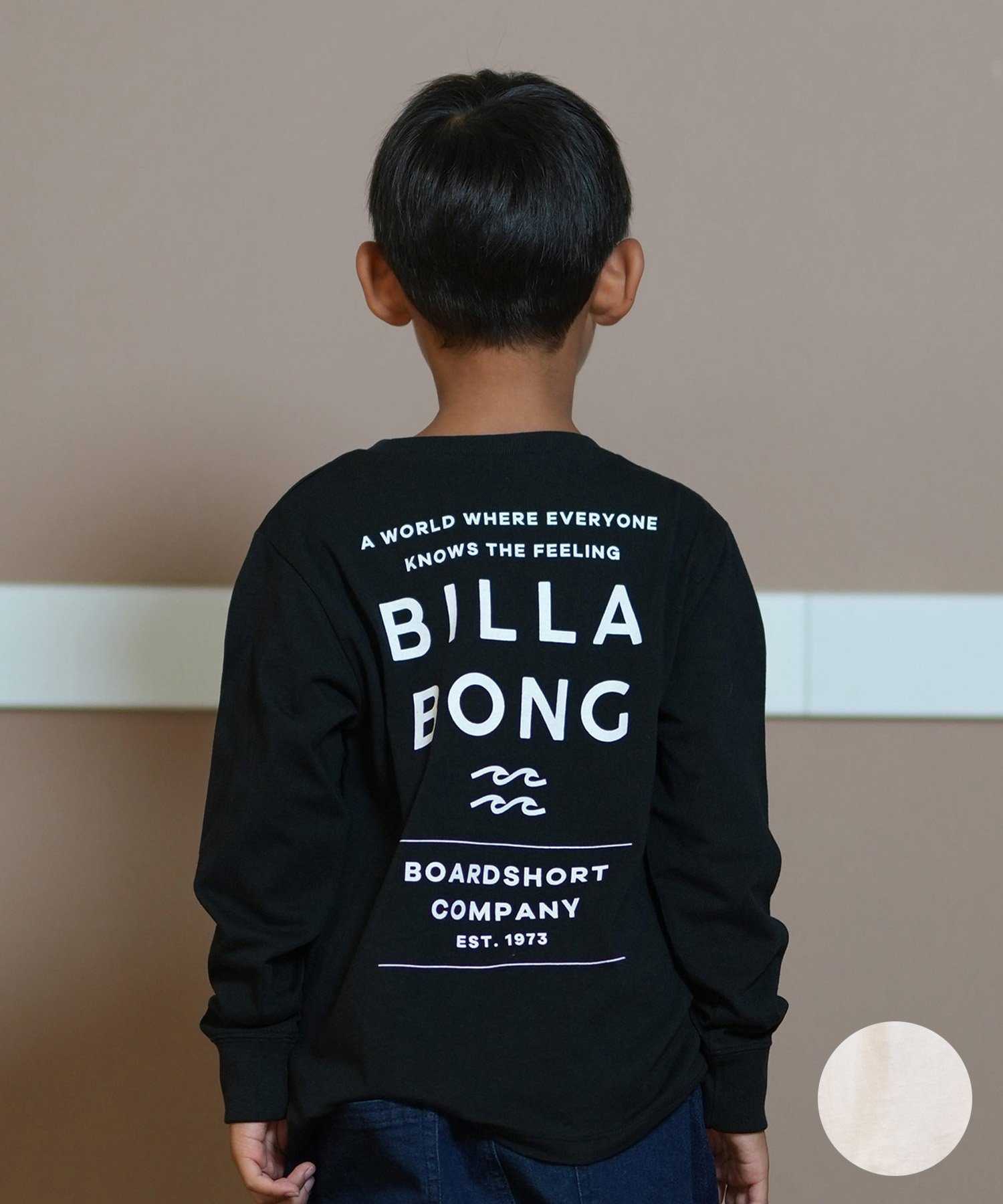 billabong キッズ 長袖 プリント tシャツ