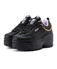 FILA フィラ スニーカー レディース 厚底 DISRUPTOR 2 WEDGE FESTIVAL ムラサキスポーツ限定 WSS25003(BKORC-22.5cm)