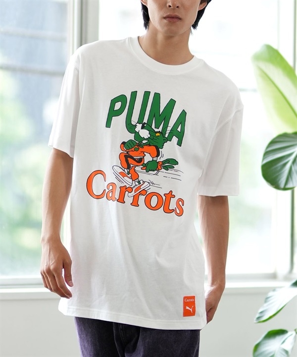 PUMA プーマ PUMA X CARROTS キャロッツ 半袖 Tシャツ メンズ フロントプリント クルーネック コラボ 627443