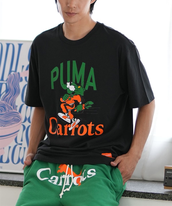 PUMA プーマ PUMA X CARROTS キャロッツ 半袖 Tシャツ メンズ フロントプリント クルーネック コラボ 627443