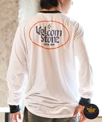 VOLCOM ボルコム 長袖 Tシャツ ロンT リンガーシャツ バックプリント 厚手 A3632404(WHT-S)