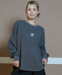 RIKKA FEMME リッカファム 長袖 Tシャツ レディース ロンT クルーネック 花刺繍 サーマル RF24FW29(GRY-FREE)