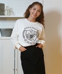 RIKKA FEMME リッカファム 長袖 Tシャツ レディース ロンT 花 刺繍 RF24FW18(WHT-FREE)