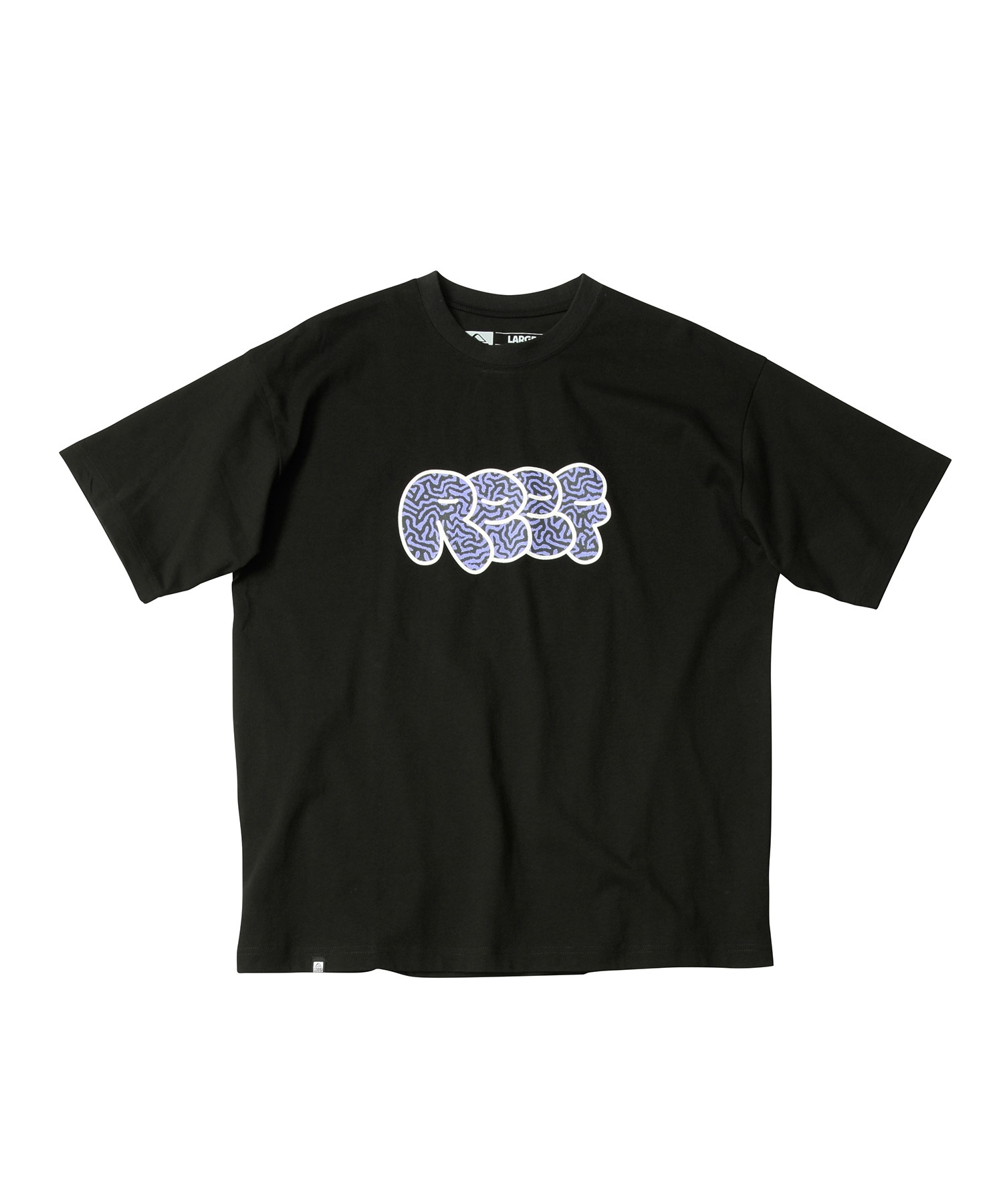 REEF リーフ 半袖 Tシャツ メンズ フロントロゴ RFTEM-M02 ムラサキスポーツ限定(BLK-M)