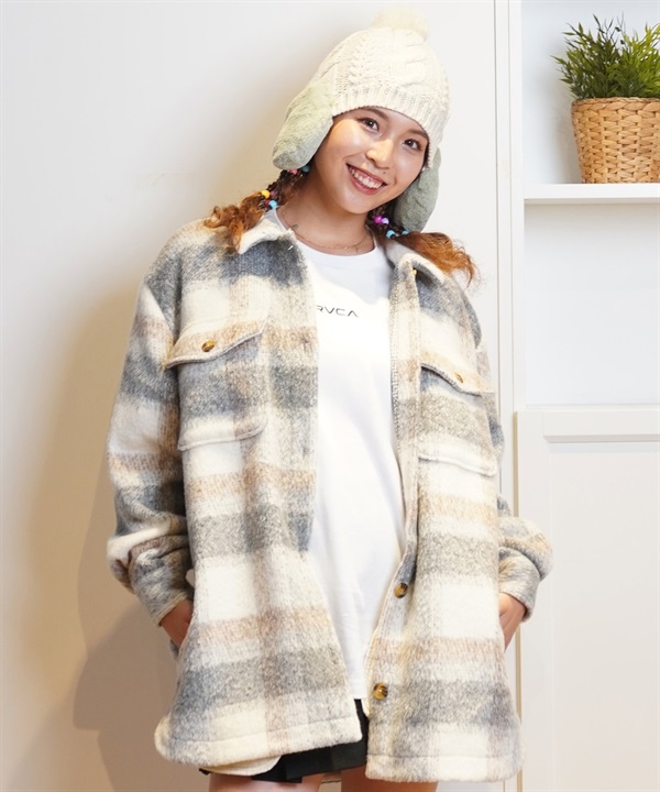 ROXY ロキシー アウター レディース チェックシャツジャケット RJK244020