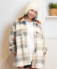 ROXY ロキシー アウター レディース チェックシャツジャケット RJK244020(GRY-M)