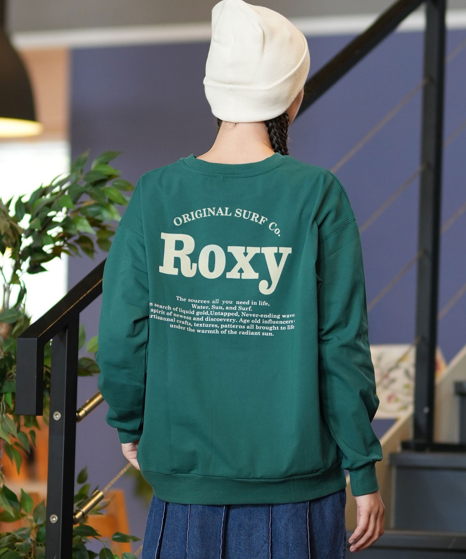 ROXY ロキシー トレーナー レディース スウェット バックプリント ロゴ 速乾 UVカット RPO244036(DGR-M)