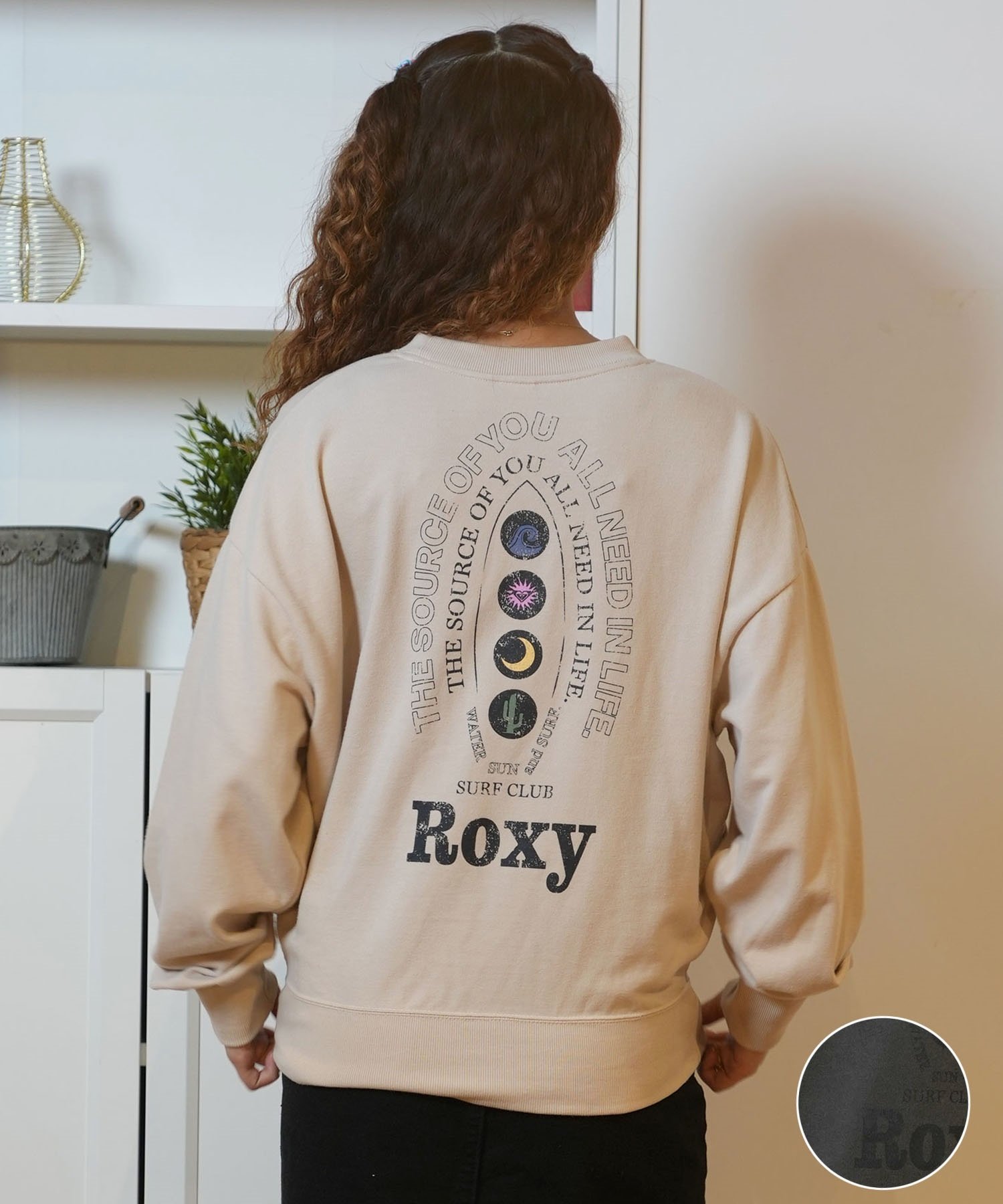 ROXY ロキシー 長袖 Tシャツ レディース ロンT バックプリント RLT244043(BBK-M)